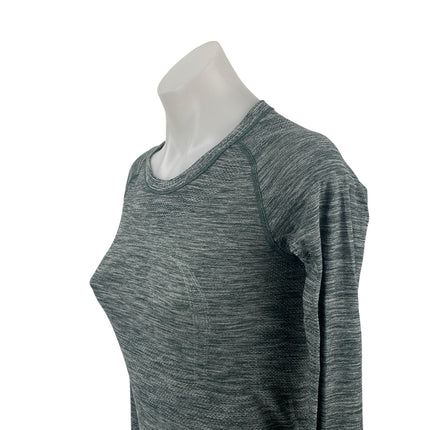 Lululemon Women Gray Heather Long Sleeve Yoga Workout Athletic T Shirt Tee Top 4