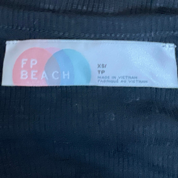 Free People FP Beach Black Racerback Sleeveless Cami Tunic Tank Top Size XS