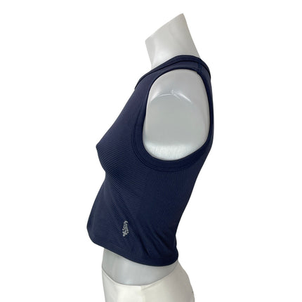 Free People Women's Blue Sleeveless Activewear Athletic Yoga Crop Tank Top Sz M