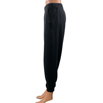 Lululemon Womens Black High Waisted Fleece Activewear Trouser Joggers Pants Sz 4