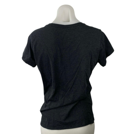 Columbia Women's Black Crewneck Short Sleeve Graphic Casual Tee T-shirt Top Sz L