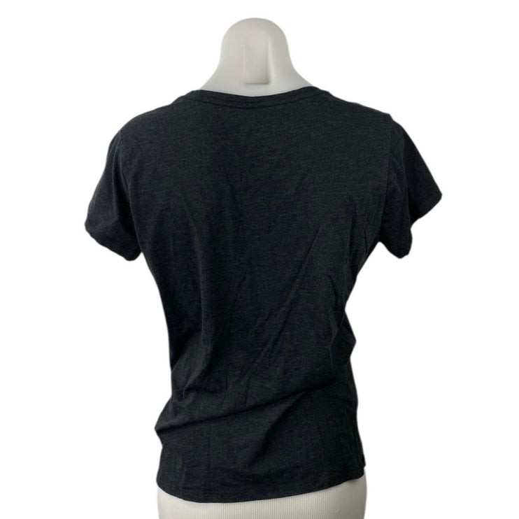 Columbia Women's Black Crewneck Short Sleeve Graphic Casual Tee T-shirt Top Sz L