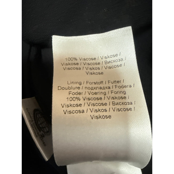 Ganni Women's Purple Floral Pansy Print Long Balloon Sleeve Mini Shift Dress 34