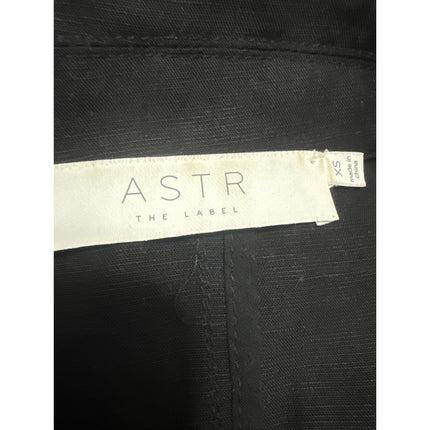 ASTR The Label Reed Black Linen Long Sleeve Midi Pencil Sheath Blazer Dress XS