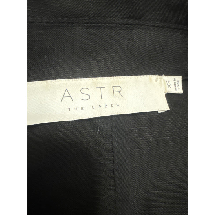 ASTR The Label Reed Black Linen Long Sleeve Midi Pencil Sheath Blazer Dress XS