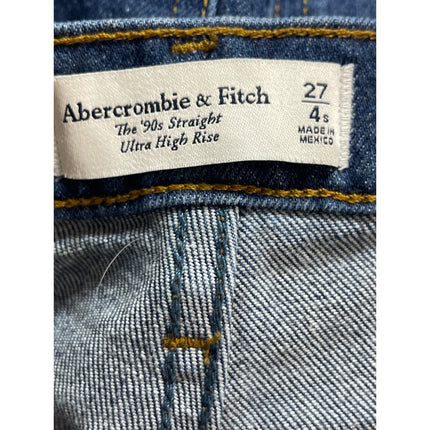 Abercrombie & Fitch The 90s Straight Ultra High Rise Blue Denim Jeans Size 27