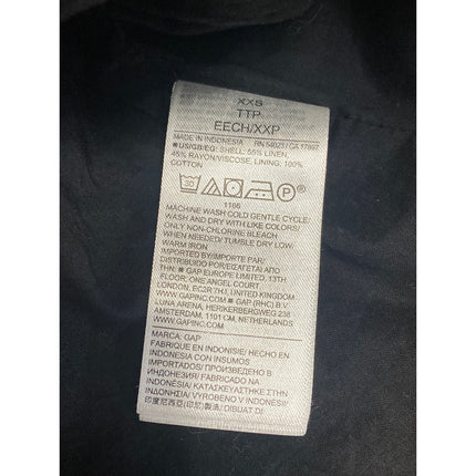 GAP Black Linen V Neck Sleeveless Tank Waistcoat Longline Suit Vest Top Size XXS