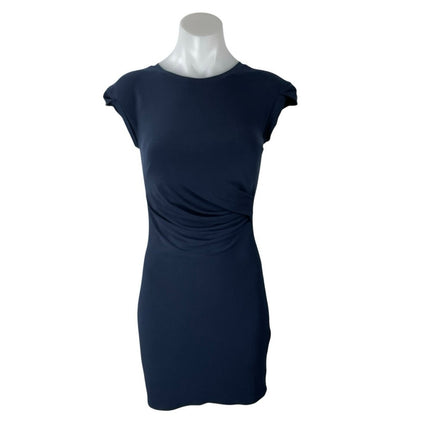 Banana Republic Navy Blue Short Cap Sleeve Crewneck Mini Bodycon Dress Size XXSP