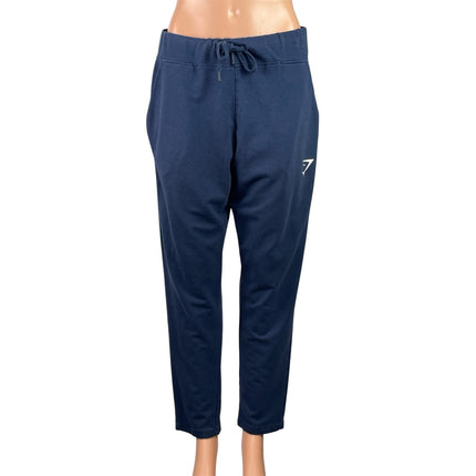 Gymshark Arrival Woven Womens Blue Elastic High Waist Straight Jogger Pants M