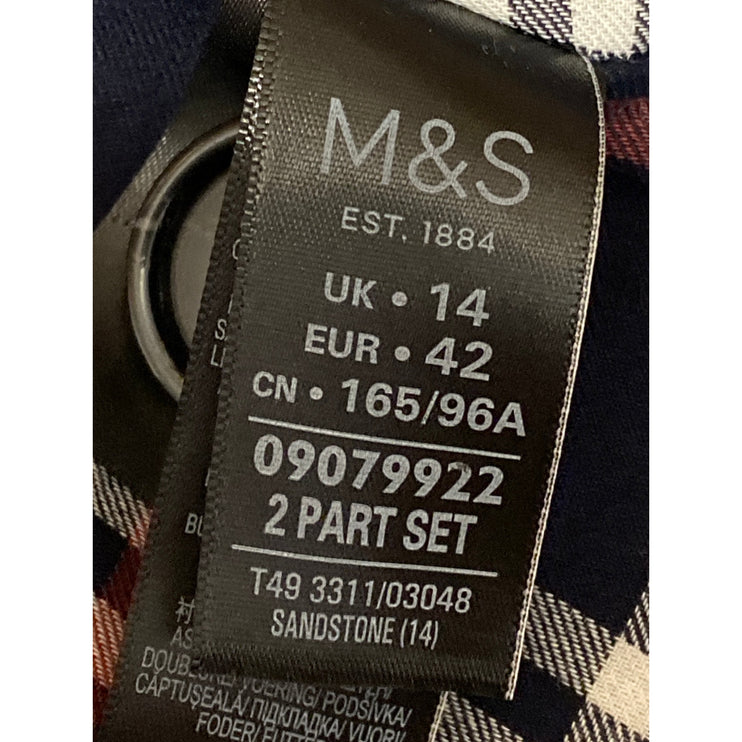 Marks & Spencer Women's Beige Tan Double Breasted Belted Trench Coat Jacket 10