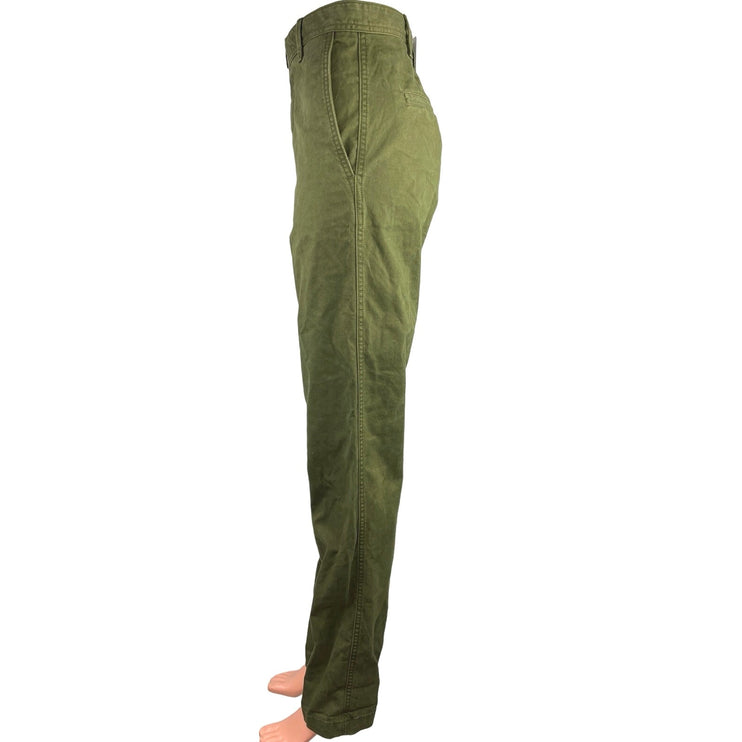 NEW Banana Republic Green High Rise Authentic Chino Straight High Rise Pants 2