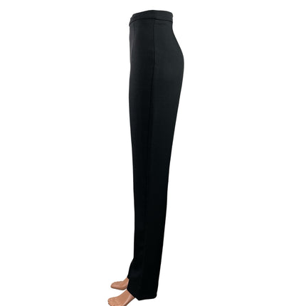 Kookai Oyster Tailored Women Black High Rise Straight Leg Trousers Pants Size 34