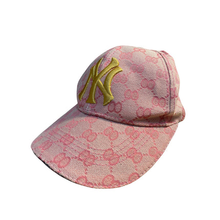 MLB New York Yankees Pink Monogram Adjustable Strap Back Baseball Hat Cap OS