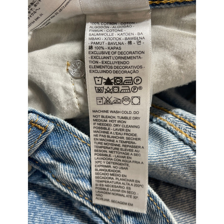 Levi's Women's Blue Light Wash Mini Flounce Flared A-Line Denim Jeans Skirt 29