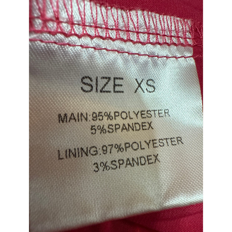 Alamour Pink Ruffle Tiered Elastic Waist Asymmetrical Midi A-Line Skirt Size XS