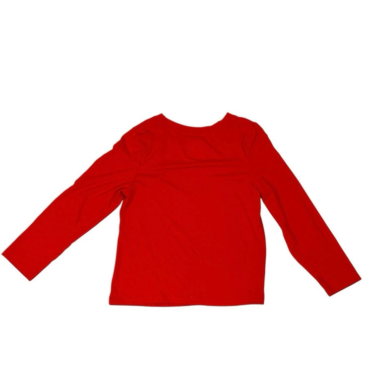 Cat & Jack Kids Red Embroidered Christmas Tree Long Sleeve Sweater Sweatshirt 6