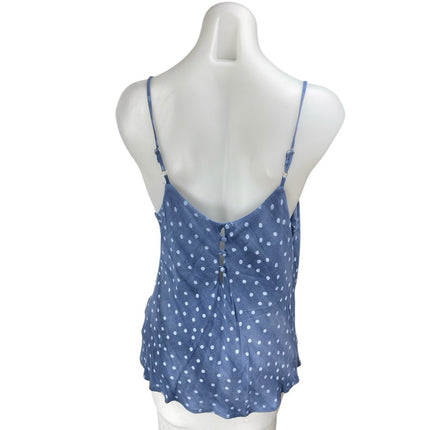 Style Rack Women's Blue Polka Dot Sleeveless Cowl Neck Cami Camisole Tank Top L