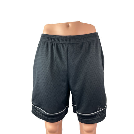 ASRV Men's Black Mesh Pull On Workout Running Gym Yoga Athletic Shorts Size L