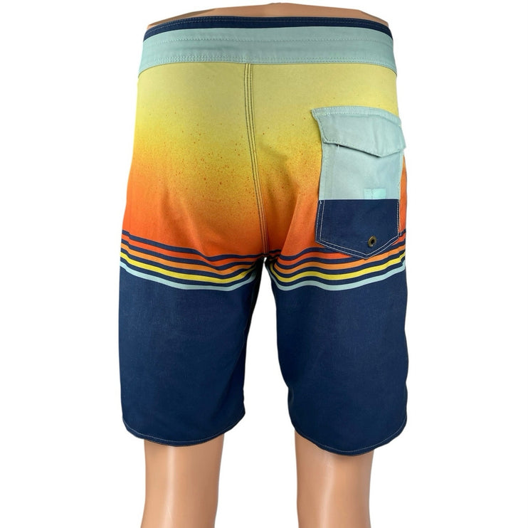 Billabong Men's Multicolor Colorblock Drawstring Board Shorts Swimwear Size 28