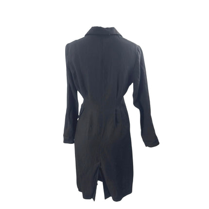 ASTR The Label Reed Black Linen Long Sleeve Midi Pencil Sheath Blazer Dress XS