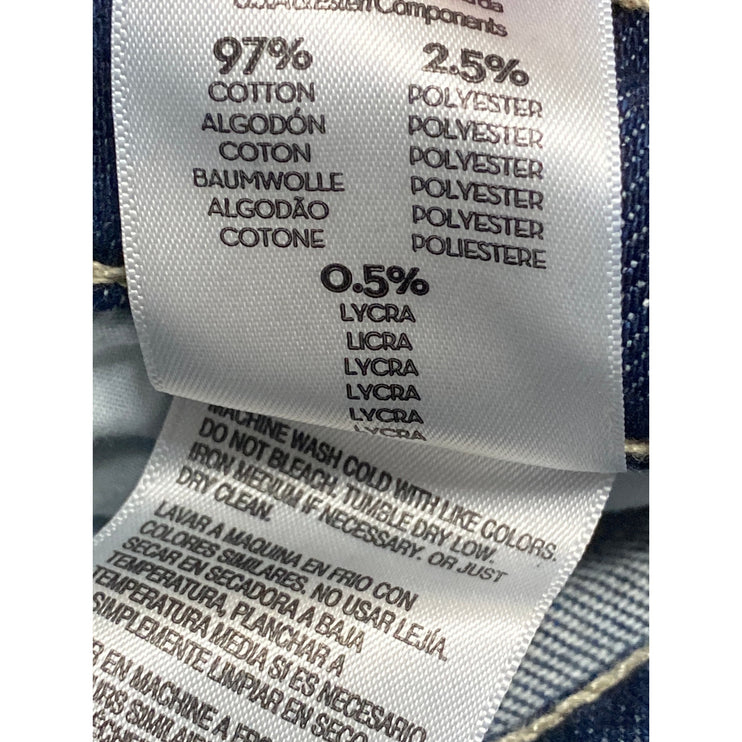 Mother Women's Blue Distressed High Rise Slim Fit Straight Denim Jeans Pants 27