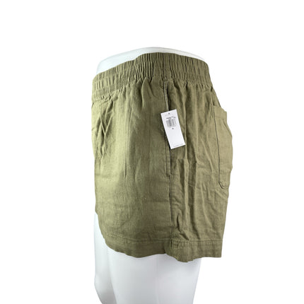 NEW Old Navy Women's Green Linen High Waisted Casual Lounge Summer Shorts Sz XL