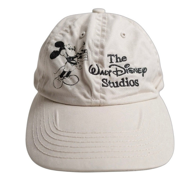 Disney Women's White The Walt Disney Studios Embroidered Dad Cap Hat One Size