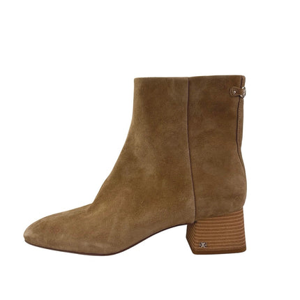 Sam Edelman Paige Women's Brown Suede Square Toe Zip Up Ankle Chelsea Boots 12