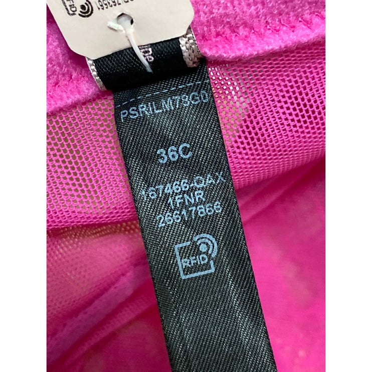 NEW Victoria Secret Bombshell Pink Floral Lace Adjustable Push Up Bra Top Sz 36C