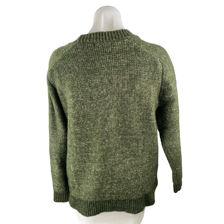 Banana Republic Women's Green Long Sleeve Crew Neck Knit Sweater Top Size M