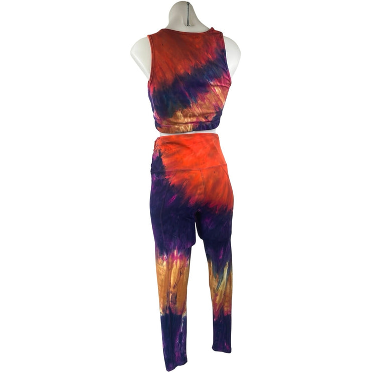 n:Philanthropy Multicolor Tie Dye Sleeveless Crop Top Leggings Pants Set Size S