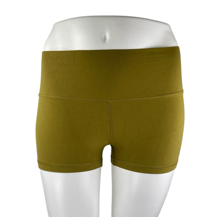 Aritzia TnAction Olive Green High Rise Activewear Yoga Athletic Biker Shorts L