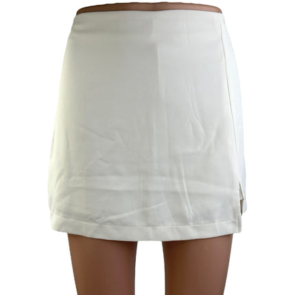 Steve Madden Cameron White Low Rise Stretch Casual Mini Pencil Skirt Size S