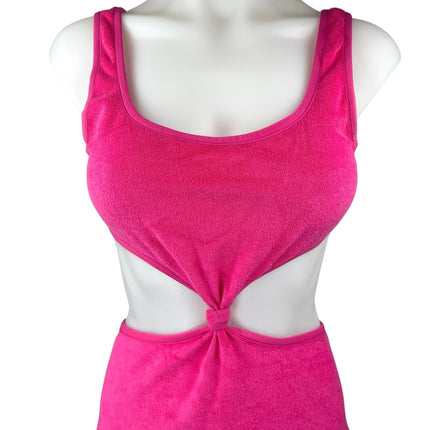 Solid & Striped Bailey Pink Jersey Sleeveless Cutout Mini A-Line Tank Dress M