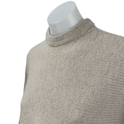 Aritzia Wilfred Free Lola 100% Wool Women's Gray Long Sleeve Crop Sweater Top M