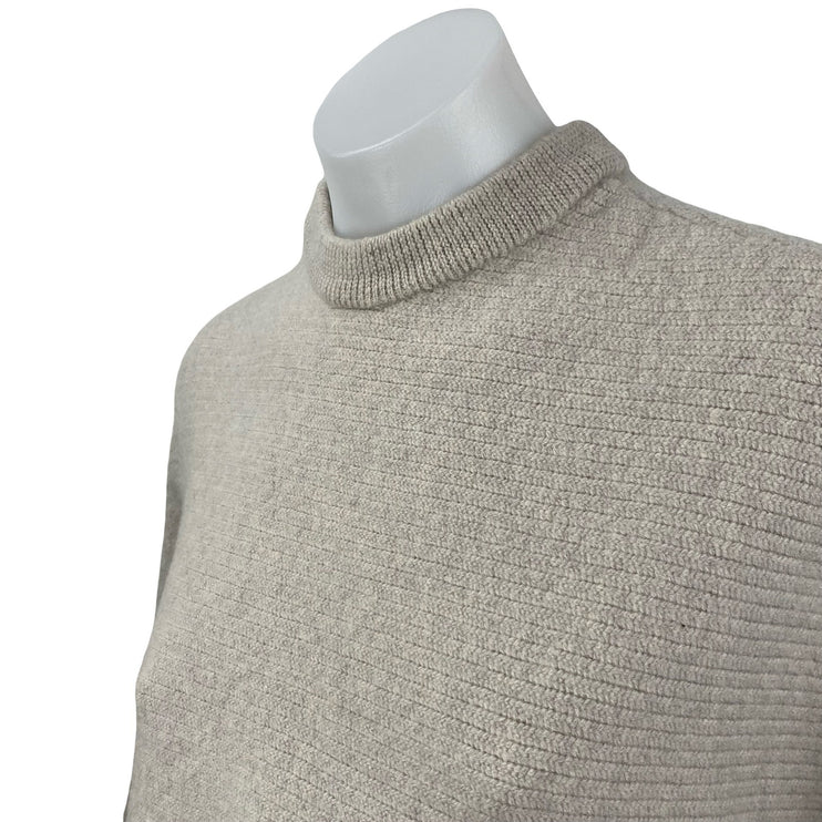 Aritzia Wilfred Free Lola 100% Wool Women's Gray Long Sleeve Crop Sweater Top M