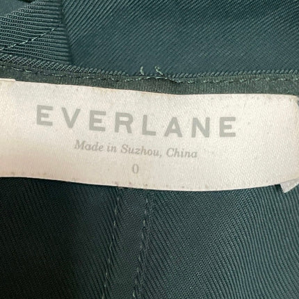 Everlane Women's Green Short Sleeve V Neck Shift T Shirt Mini Dress Size 0