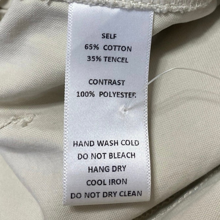 All:Row Women's Cream White Wide Leg High Waist Cargo Trousers Pants Size S