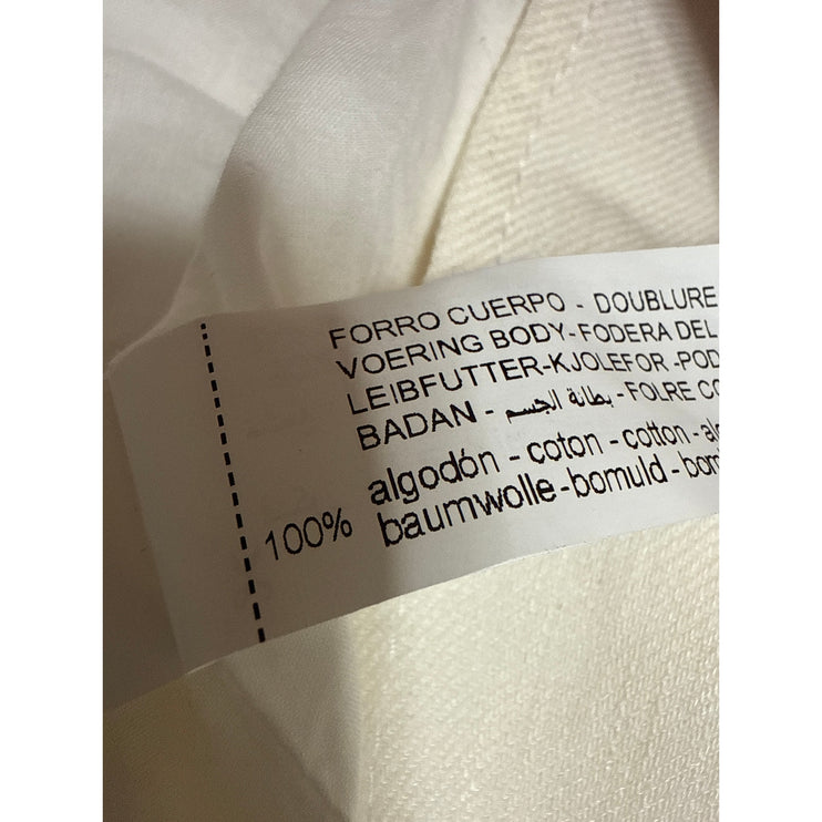 Zara Women's White Snap Button Down Long Sleeve Pockets Oversized Coat Jacket M