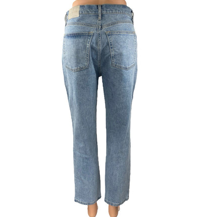 Everlane Original Cheeky Women's Blue Straight High Waist Denim Jeans Pants 27