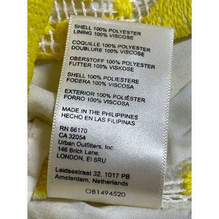 Anthropologie Maeve Yellow Paisley Lace Embroidered Cami Mini Sheath Dress Sz 0