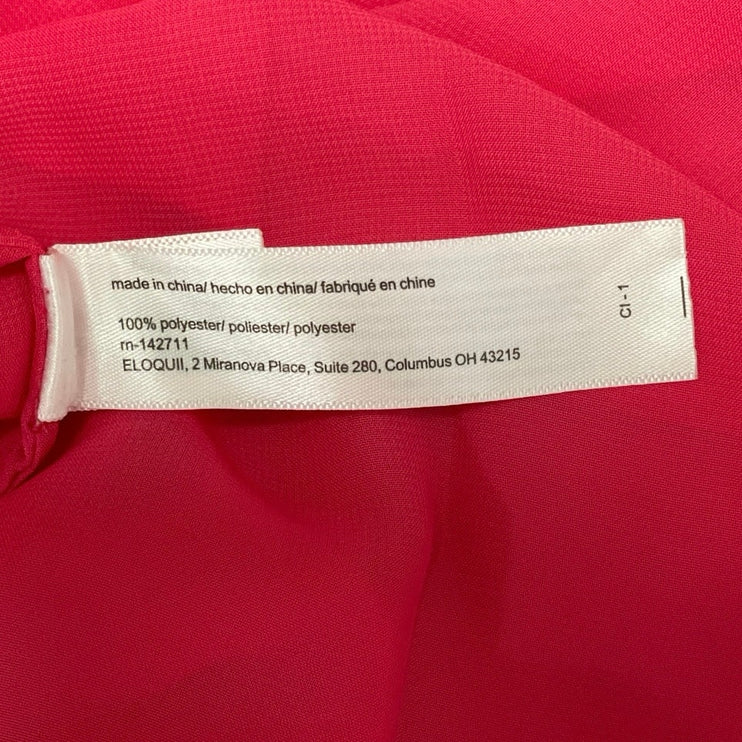 NEW Eloquii Pink Organza Sheer Mesh Tulle Sleeveless Tie Bow Tank Halter Top XL