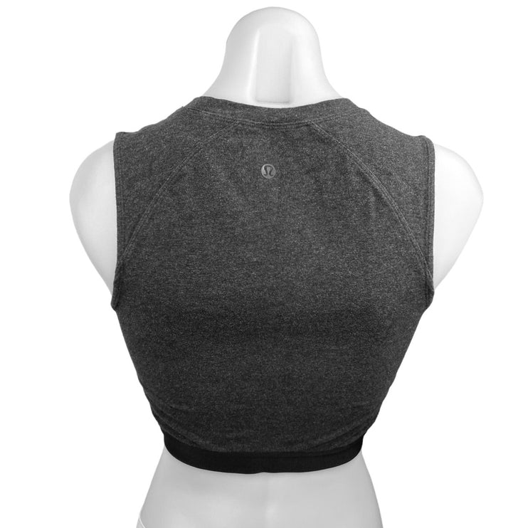 Lululemon Athletica Gray Sleeveless Crewneck Activewear Fitness Crop Tank Top 4