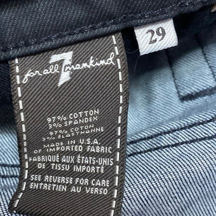7 For All Mankind Slimmy Women's Black High Rise Straight Denim Jeans Size 29