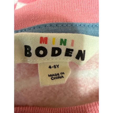 Mini Boden Kids Applique Striped Pocket Long Sleeve T Shirt Tee Top Size 4-5Y