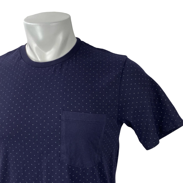 Sfera Mens Navy Blue Short Sleeve Crew Neck Pocket Regular Fit T Shirt Tee Top M