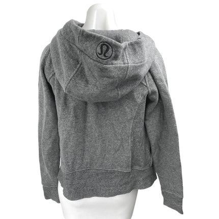 Lululemon Gray Fleece Long Sleeve Zip Up Hooded Hoodie Sweatshirt Jacket Size 6