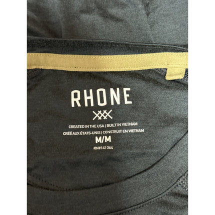 Rhone Reign Men's Black Short Sleeve Crew Neck Athletic T Shirt Tee Top Size M