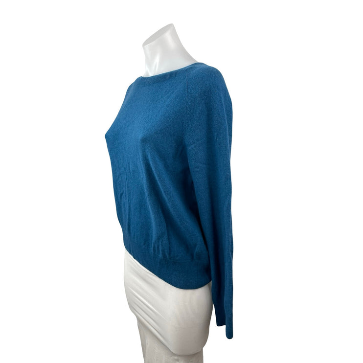 Dries Van Noten Women Blue 100% Cashmere Crewneck Long Sleeve Sweater Top Size S