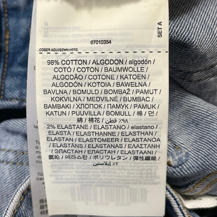 NEW MNG Mango Sienna Blue High Waisted Skinny Straight Leg Denim Jeans Pants 18